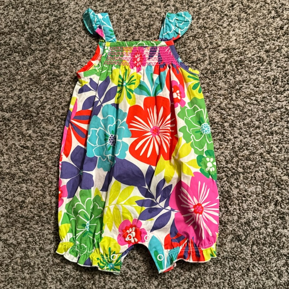 Carters Bright Floral Romper